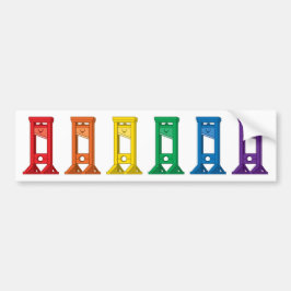 Kawaii Rainbow Guillotine Pride Autoaufkleber