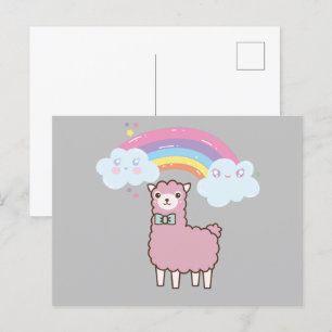 Kawaii Rainbow Lame Postcard Postkarte