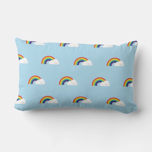 Kawaii Rainbow Lendenkissen (Rückseite)