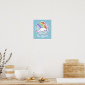 Kawaii Rainbow Manatee Poster (Küche)