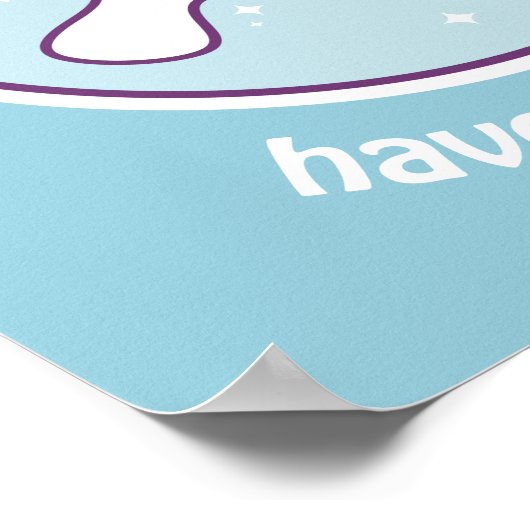 Kawaii Rainbow Manatee Poster (Ecke)