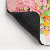Kawaii Rainbow Pastel Candy Mushroom Anime Girl Mousepad (Ecke)