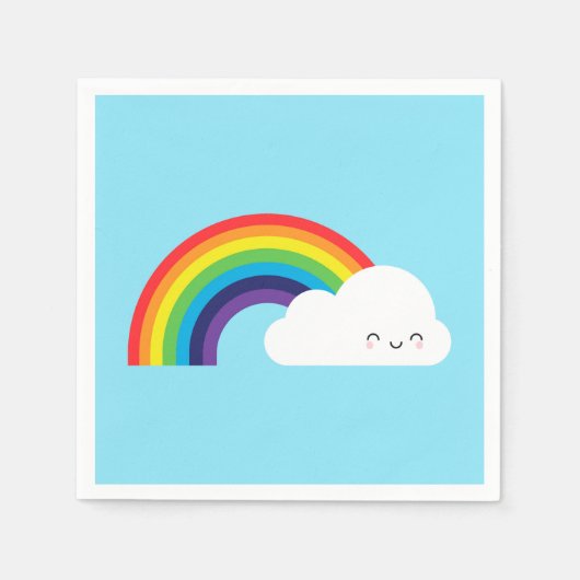 Kawaii Rainbow Serviette (Vorderseite)