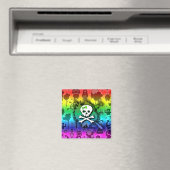 Kawaii Rainbow Skull Magnet (In Situ (Geschirrspüler))