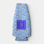 Kawaii Rainbow Sprinkle Muster Personalisiert Flaschenkühler (Vorderseite)