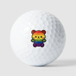 Kawaii Rainbow Teddy - Ein Niedlicher LGBTQ+-Prix- Golfball
