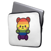 Kawaii Rainbow Teddy - Ein Niedlicher LGBTQ+-Prix- Laptopschutzhülle (Vorderseite Links)