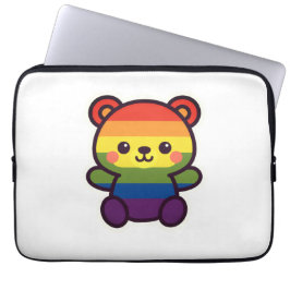 Kawaii Rainbow Teddy - Ein Niedlicher LGBTQ+-Prix- Laptopschutzhülle