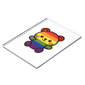 Kawaii Rainbow Teddy - Ein Niedlicher LGBTQ+-Prix- Notizblock (Linke Seite)