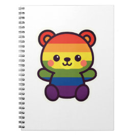 Kawaii Rainbow Teddy - Ein Niedlicher LGBTQ+-Prix- Notizblock
