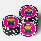 Kawaii Rainbow Teddy - Ein Niedlicher LGBTQ+-Prix- Pokerchips (Stapel)