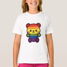 Kawaii Rainbow Teddy - Ein Niedlicher LGBTQ+-Prix- T-Shirt