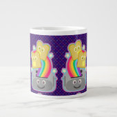 Kawaii Rainbow Toast Pattern Jumbo-Tasse (Vorderseite)