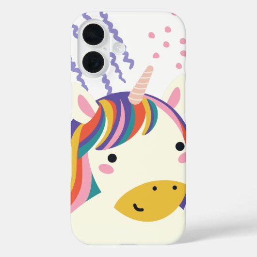 Kawaii Rainbow Unicorn Magic Case-Mate iPhone Hülle (Rückseite)