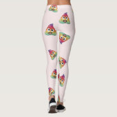 kawaii Rainbow unicorn poop emoji magical poop Leggings (Rückseite)
