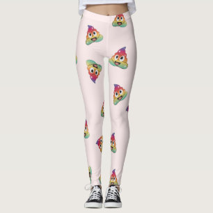 kawaii Rainbow unicorn poop emoji magical poop Leggings