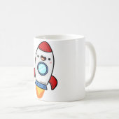 Kawaii Rakete Kaffeetasse (VorderseiteRechts)