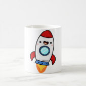 Kawaii Rakete Kaffeetasse (Mittel)