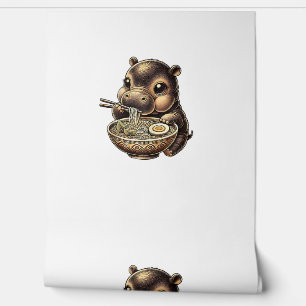 Kawaii Ramen Anime Vintag Kawaii Moo Deng Japanes Tapete