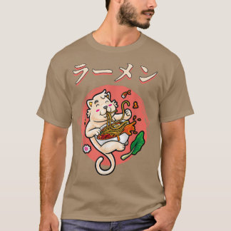 Kawaii Ramen Cat Japanese Noodle Niedlich Anime Ca T-Shirt