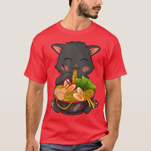 Kawaii Ramen Cat, Japanischer Neko Noodle Funny An T-Shirt