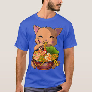 Kawaii Ramen Cat, Japanischer Neko Noodle Funny An T-Shirt