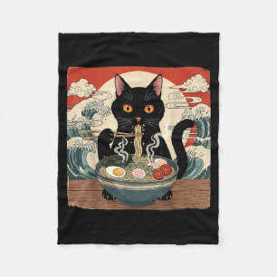 Kawaii Ramen Katze Anime Japanische Nudeln Food Wa Fleecedecke