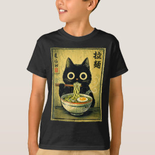 Kawaii Ramen Katze vintage japanisch lustig retro T-Shirt