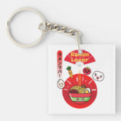 KAWAII RAMEN LIEBT GLÜCKLICHES LEBENSMITTELSTIL SCHLÜSSELANHÄNGER (Vorderseite)