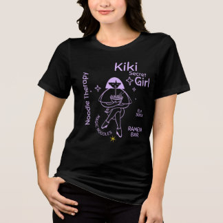 Kawaii Ramen Mädchen T-Shirt | Süße Anime-Nudel-Li Tri-Blend Shirt
