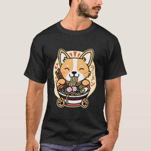 Kawaii Ramen Niedlich Anime Dog Corgi Japanisch No T-Shirt