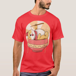 Kawaii Ramen Niedlich Anime Dog Corgi Japanisch No T-Shirt