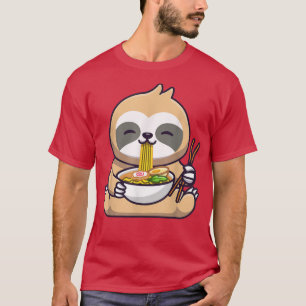 Kawaii Ramen Niedlich Anime Sloths Otaku Japanisch T-Shirt