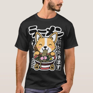 Kawaii Ramen Niedlich Dog Corgi Japanisch Noodles  T-Shirt