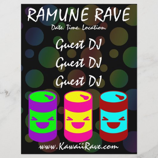 Kawaii Ramune Rave Custom Flyer (Vorne)