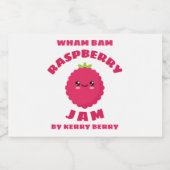 Kawaii Raspberry Jam Lebensmitteletikett (Einzelnes Label)