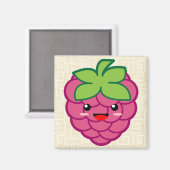 Kawaii Raspberry Magnet (Vorderseite/Rückseite)