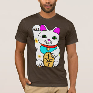 Kawaii Rave-glückliche Katze Maneki Neko T-Shirt