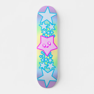 Kawaii Rave Glückliche Sterne Skateboard