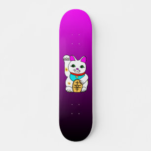 Kawaii Rave Glückskatze Maneki Neko Skateboard
