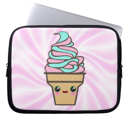 Kawaii Rave Ice Creme Cone Laptopschutzhülle (Vorderseite)