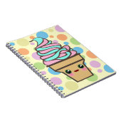Kawaii Rave Ice Creme Cone Notizblock (Rechte Seite)