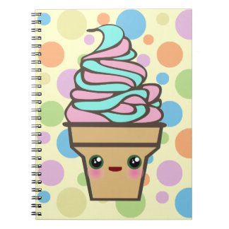 Kawaii Rave Ice Creme Cone Notizblock