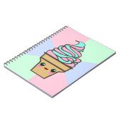 Kawaii Rave Ice Creme Cone Notizblock (Linke Seite)