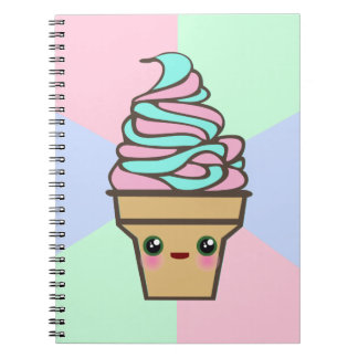 Kawaii Rave Ice Creme Cone Notizblock
