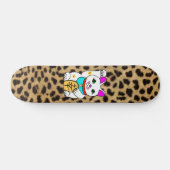 Kawaii Rave Lucky Cat Maneki Neko Skateboard (Horizontal)