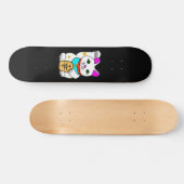 Kawaii Rave Lucky Cat Maneki Neko Skateboard (Horizontal)