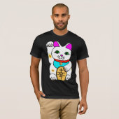 Kawaii Rave Lucky Cat Maneki Neko T-Shirt (Vorne ganz)