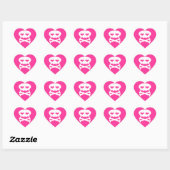 Kawaii Rave Niedlich Skull Herz-Aufkleber (Blatt)