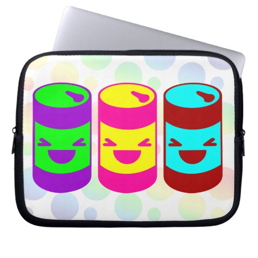 Kawaii Rave Soda Pop Bubbles Laptopschutzhülle (Vorderseite)